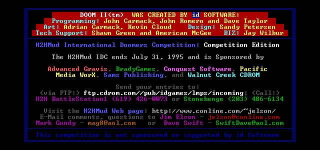 ENDOOM image for h2hmudce.wad