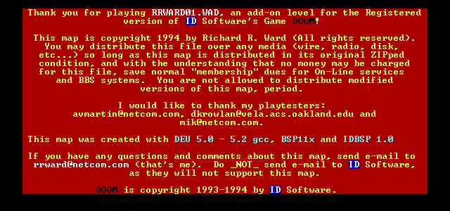 ENDOOM image for RRWARD01.WAD (all the cool names were taken)